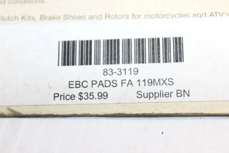 Mx-S 119 Brake Pads - Gold River Motorsports