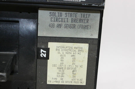 Square D Me36400li Industrial Electric Thermal Magnetic Molded Case Circuit Brea - Gold River Motorsports