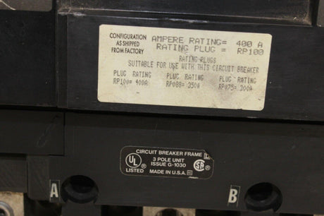 Square D Me36400li Industrial Electric Thermal Magnetic Molded Case Circuit Brea - Gold River Motorsports