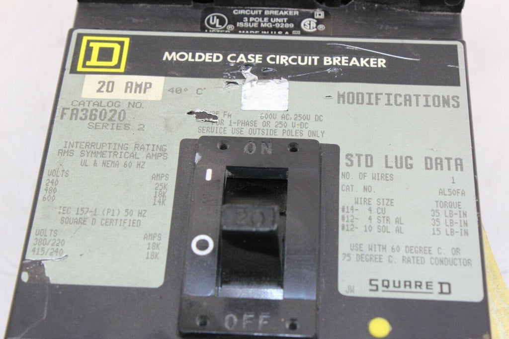 Fa36020 Squared Breaker 20 Amp