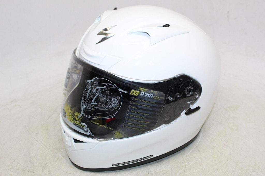 Scorpion Exo R710 Full Face Helmet - Solid Gloss White - Xxl