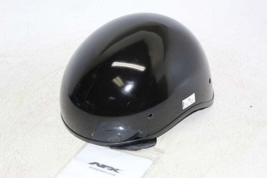 Afx Fx - 200S Gloss Black Solid Motorcycle Half Helmet Size Xl Excellent Cond