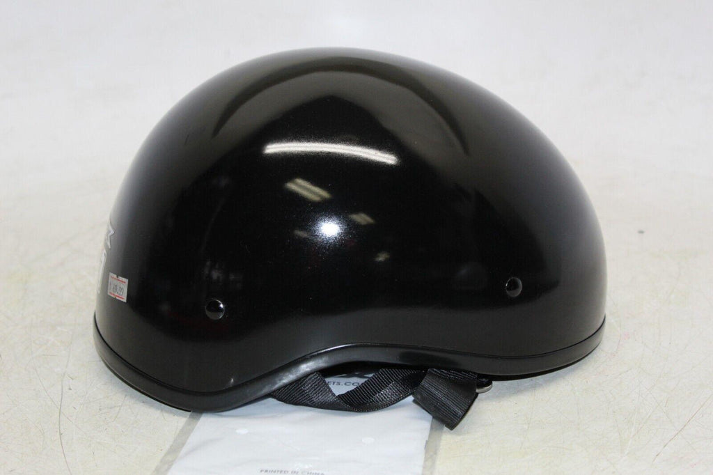 Afx Fx - 200S Gloss Black Solid Motorcycle Half Helmet Size Xl Excellent Cond