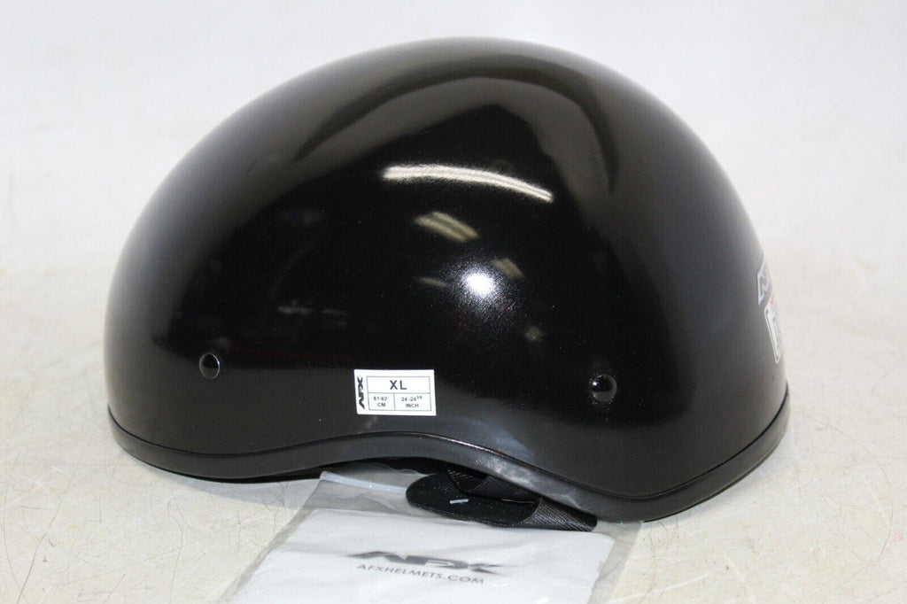 Afx Fx - 200S Gloss Black Solid Motorcycle Half Helmet Size Xl Excellent Cond